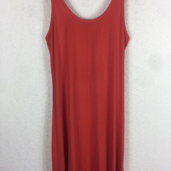 Rag & Bone Allegra Scoop-Neck Tank Midi Dress Size XS Coral Crepe Jersey - Picture 8 of 13